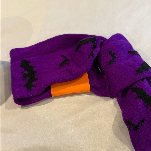 Halloween Lot - Purple Bat Scarf with Lights, Tin Bucket, Socks for Kids - Picture 10 of 13